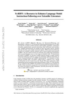 SciRIFF: A Resource to Enhance Language Model Instruction-Following over
  Scientific Literature