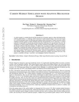 Carbon Market Simulation with Adaptive Mechanism Design