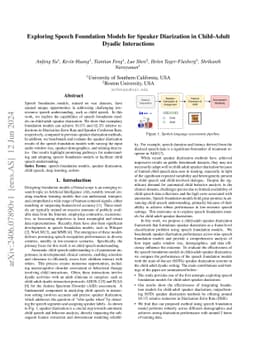 Exploring Speech Foundation Models for Speaker Diarization in
  Child-Adult Dyadic Interactions
