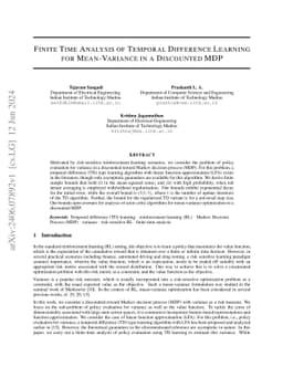 A Finite-Sample Analysis of an Actor-Critic Algorithm for Mean-Variance Optimization in a Discounted MDP