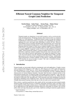 Efficient Neural Common Neighbor for Temporal Graph Link Prediction