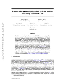It Takes Two: On the Seamlessness between Reward and Policy Model in
  RLHF
