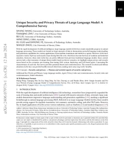 Unique Security and Privacy Threats of Large Language Model: A
  Comprehensive Survey