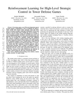 Reinforcement Learning for High-Level Strategic Control in Tower Defense
  Games