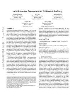 A Self-boosted Framework for Calibrated Ranking