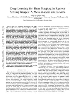 Deep Learning for Slum Mapping in Remote Sensing Images: A Meta-analysis
  and Review