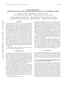DCASE 2024 Task 4: Sound Event Detection with Heterogeneous Data and
  Missing Labels