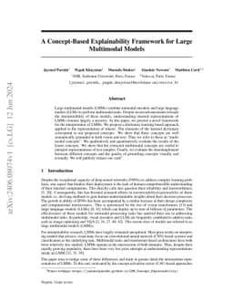 A Concept-Based Explainability Framework for Large Multimodal Models
