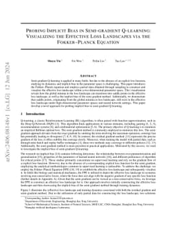 Probing Implicit Bias in Semi-gradient Q-learning: Visualizing the
  Effective Loss Landscapes via the Fokker--Planck Equation