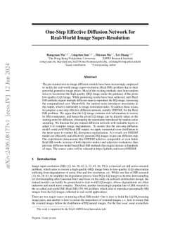 One-Step Effective Diffusion Network for Real-World Image
  Super-Resolution
