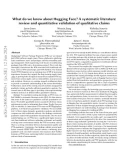 What do we know about Hugging Face? A systematic literature review and
  quantitative validation of qualitative claims