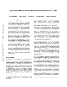 Expressivity and Generalization: Fragment-Biases for Molecular GNNs