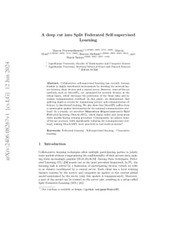 A deep cut into Split Federated Self-supervised Learning