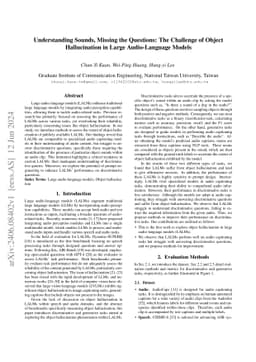 Understanding Sounds, Missing the Questions: The Challenge of Object
  Hallucination in Large Audio-Language Models
