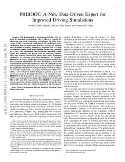 PRIBOOT: A New Data-Driven Expert for Improved Driving Simulations