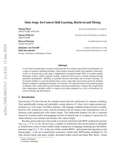 State Soup: In-Context Skill Learning, Retrieval and Mixing