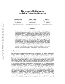 The Impact of Initialization on LoRA Finetuning Dynamics
