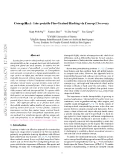 ConceptHash: Interpretable Fine-Grained Hashing via Concept Discovery