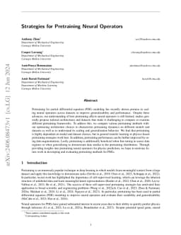 Strategies for Pretraining Neural Operators