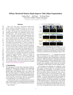RMem: Restricted Memory Banks Improve Video Object Segmentation
