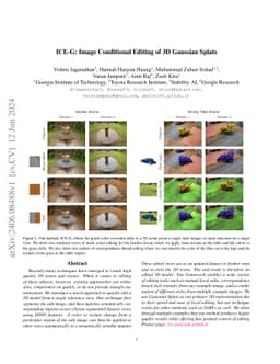 ICE-G: Image Conditional Editing of 3D Gaussian Splats
