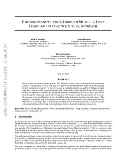 Emotion Manipulation Through Music -- A Deep Learning Interactive Visual
  Approach