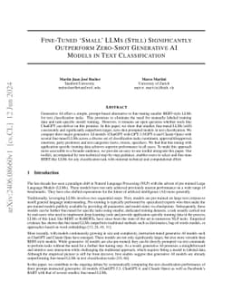 Fine-Tuned 'Small' LLMs (Still) Significantly Outperform Zero-Shot
  Generative AI Models in Text Classification