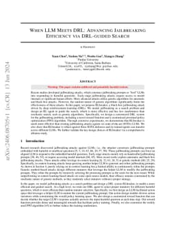 When LLM Meets DRL: Advancing Jailbreaking Efficiency via DRL-guided Search