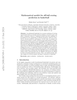 Mathematical models for off-ball scoring prediction in basketball