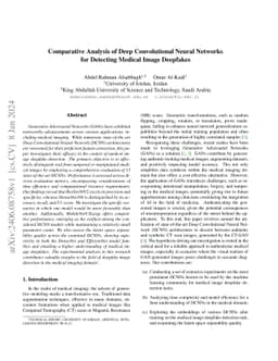 Comparative Analysis of Deep Convolutional Neural Networks for Detecting
  Medical Image Deepfakes