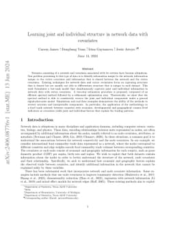 Learning Joint and Individual Structure in Network Data with Covariates