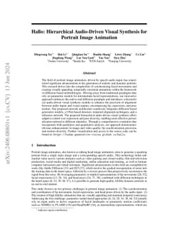 Hallo: Hierarchical Audio-Driven Visual Synthesis for Portrait Image
  Animation