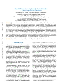 Deep Reinforcement Learning-based Quadcopter Controller: A Practical
  Approach and Experiments