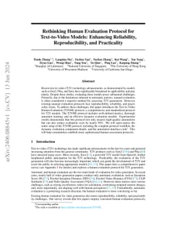 Rethinking Human Evaluation Protocol for Text-to-Video Models: Enhancing
  Reliability,Reproducibility, and Practicality