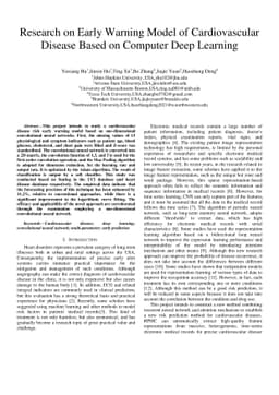 Research on Early Warning Model of Cardiovascular Disease Based on
  Computer Deep Learning
