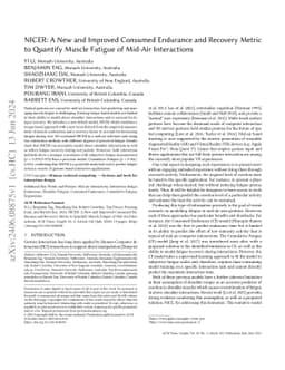 NICER: A New and Improved Consumed Endurance and Recovery Metric to
  Quantify Muscle Fatigue of Mid-Air Interactions
