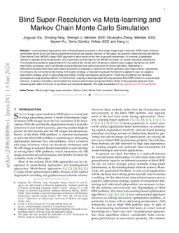 Blind Super-Resolution via Meta-learning and Markov Chain Monte Carlo
  Simulation