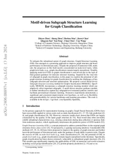 Motif-driven Subgraph Structure Learning for Graph Classification