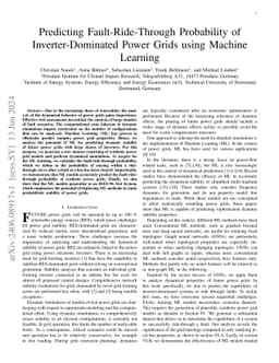 Predicting Fault-Ride-Through Probability of Inverter-Dominated Power
  Grids using Machine Learning