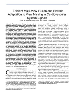 Efficient Multi-View Fusion and Flexible Adaptation to View Missing in
  Cardiovascular System Signals