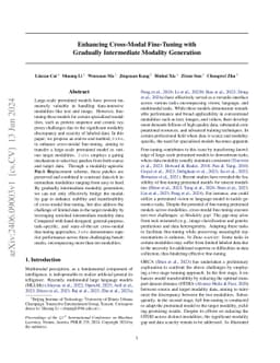 Enhancing Cross-Modal Fine-Tuning with Gradually Intermediate Modality
  Generation