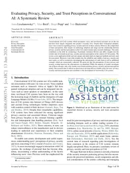 Evaluating Privacy, Security, and Trust Perceptions in Conversational
  AI: A Systematic Review