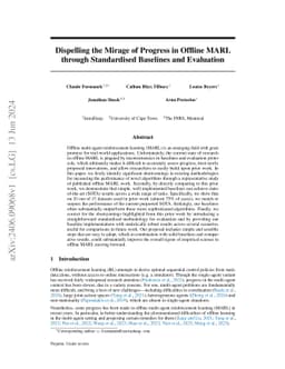 Dispelling the Mirage of Progress in Offline MARL through Standardised
  Baselines and Evaluation