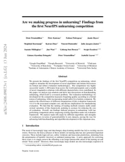 Are we making progress in unlearning? Findings from the first NeurIPS
  unlearning competition