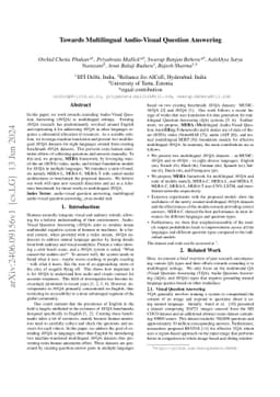 Towards Multilingual Audio-Visual Question Answering