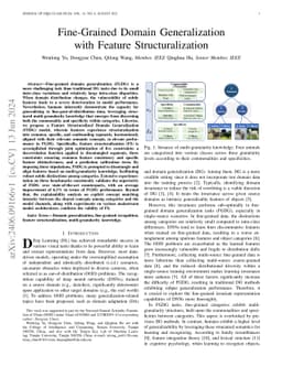 Fine-Grained Domain Generalization with Feature Structuralization