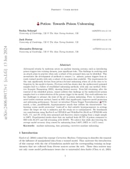 Potion: Towards Poison Unlearning