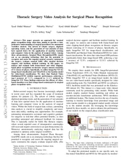 Thoracic Surgery Video Analysis for Surgical Phase Recognition