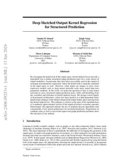 Deep Sketched Output Kernel Regression for Structured Prediction