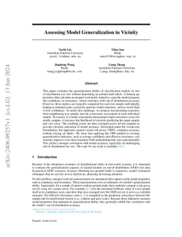 Assessing Model Generalization in Vicinity
